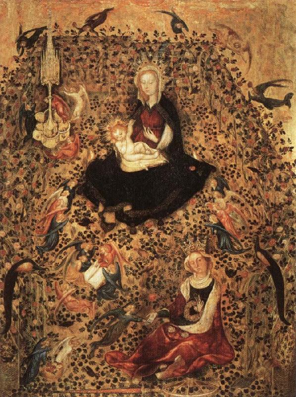 Madonna with Angels in a Rose Garden, unknow artist